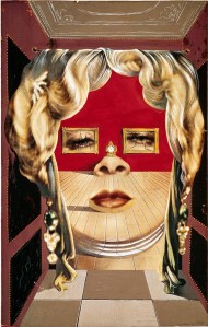 Salvador Dali, Visage de Mae West, 1934-1935, huile sur toile, 21,3 x 17,8 cm, Chicago, The Art Institute of Chicago, http://www.4-construction.com/fr/article/meubles-dans-les-peintures-de-salvator-dali_7672/, © 2007 4-INDUSTRY